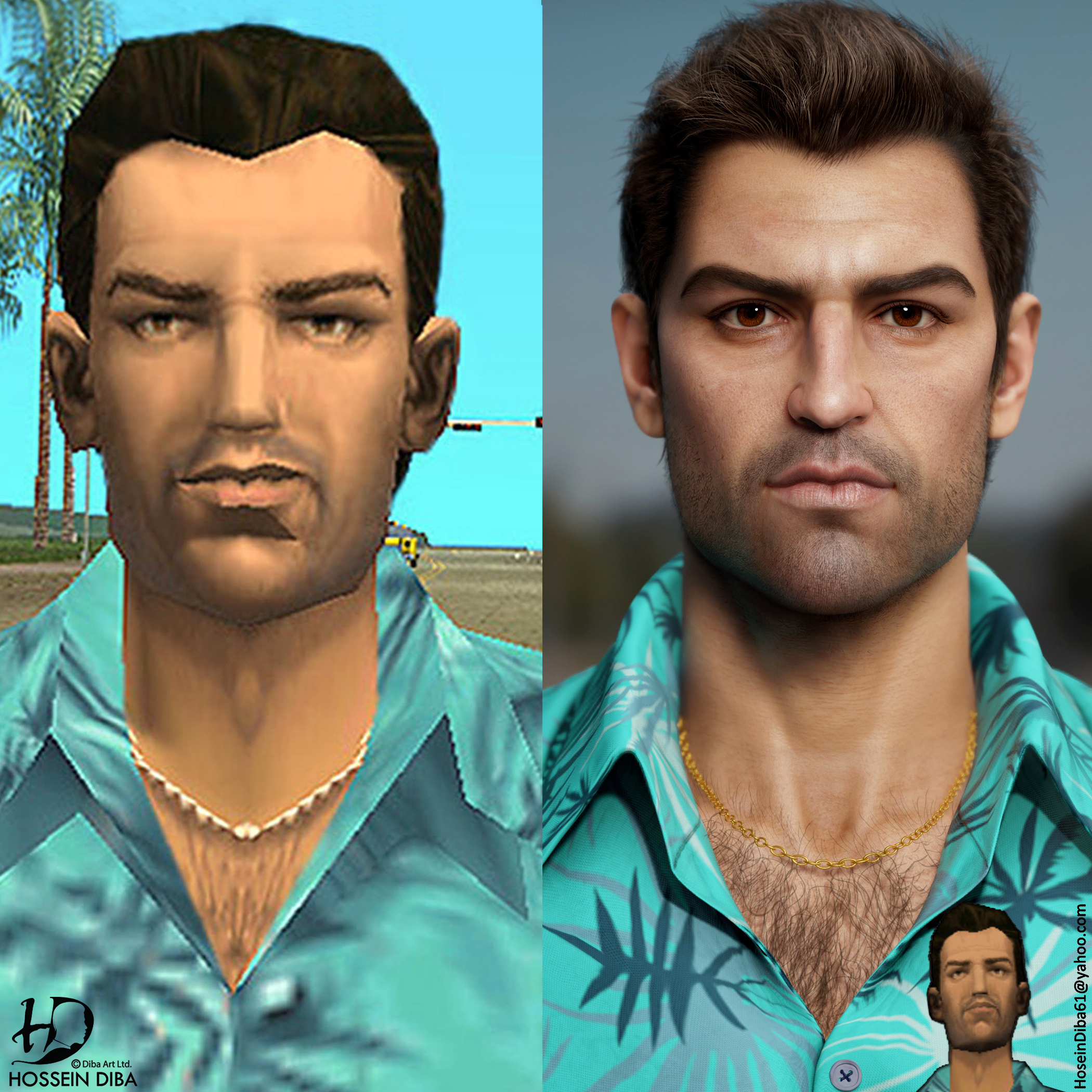 Tommy Vercetti的3D模型（实时）
