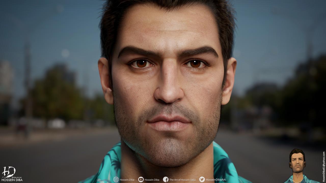 Tommy Vercetti的3D模型（实时）