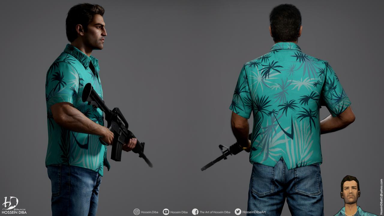 Tommy Vercetti的3D模型（实时）